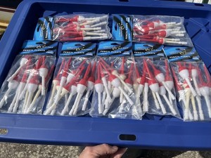 Lot Of 7 - 10 Packs Of South Bend Fishing Pencil Floats Bobbers Asst. Sizes