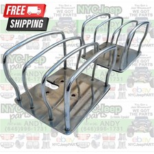 76-06 Jeep Wrangler Cj Yj Tj Rear Tail Light Guards Lights Euro Guard Stainless 76-06 Jeep Wrangler Cj Yj Tj Rear Tail Light Guards Lights Euro Guard Stainless
