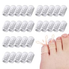 30 Pcs Silicone Gel Toe Covers, Anti-Friction Big Protector M, Clear