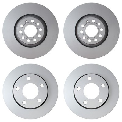 Hella Front 320mm Rear 256mm Brake Rotors Kit For Audi S4 2000-02 Avant Base
