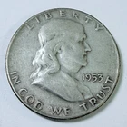 1953 D Franklin Half Dollar 90% Silver Circulated Coin Free Shipping #8289