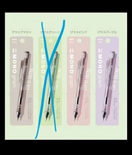 Tombow Mechanical Pencil Pastel Glass MONO Gragh Limited 0.5mm + Free UNI Leads