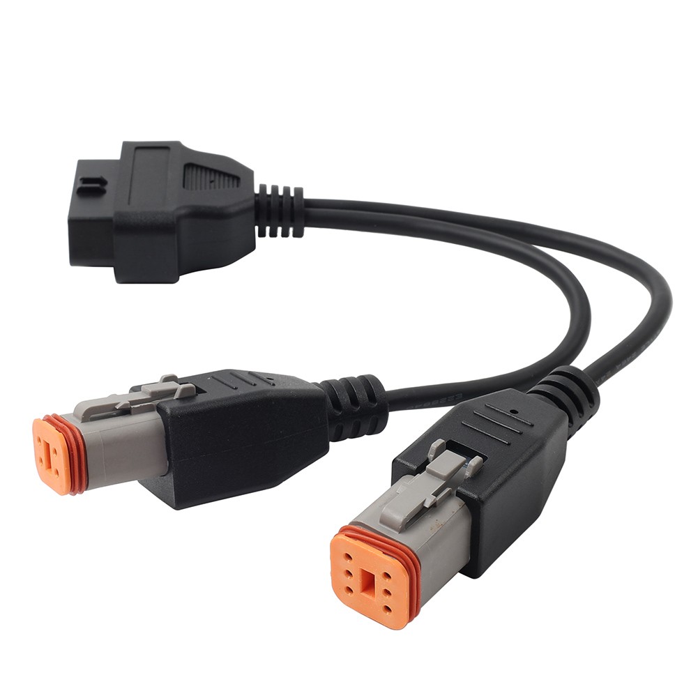 AERMOTOR 2-in-1 OBD Adapter For Harley Davidson – 6-Pin & 4-Pin To 16-Pin Diagnostic Connector