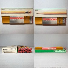 VTG NOS Faber Castell American & Venus Velvet No 2 Pencils Lot Of 24 Made In USA
