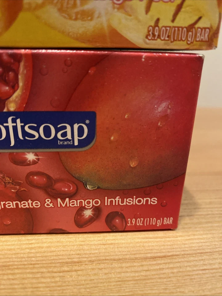Lot of 2 Rare Softsoap Bar Soap Sweet Honeysuckle Orange Peel Juicy Pomegranate - Image 3 of 4