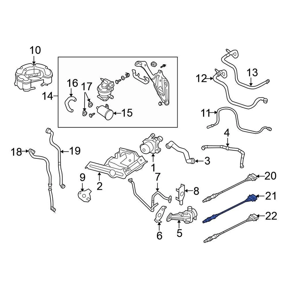For Volkswagen Jetta 2006-2014 Volkswagen 1K0998262T Rear Oxygen Sensor Foto 3 de 4