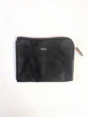 Tumi For Delta Purple & Black Zip Amenity Toiletry Travel Accessory Bag 8  x 6 