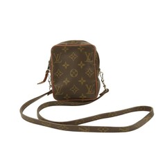 Louis Vuitton M45268 Mini Danube Crossbody Shoulder Bag Brown Monogram Canvas