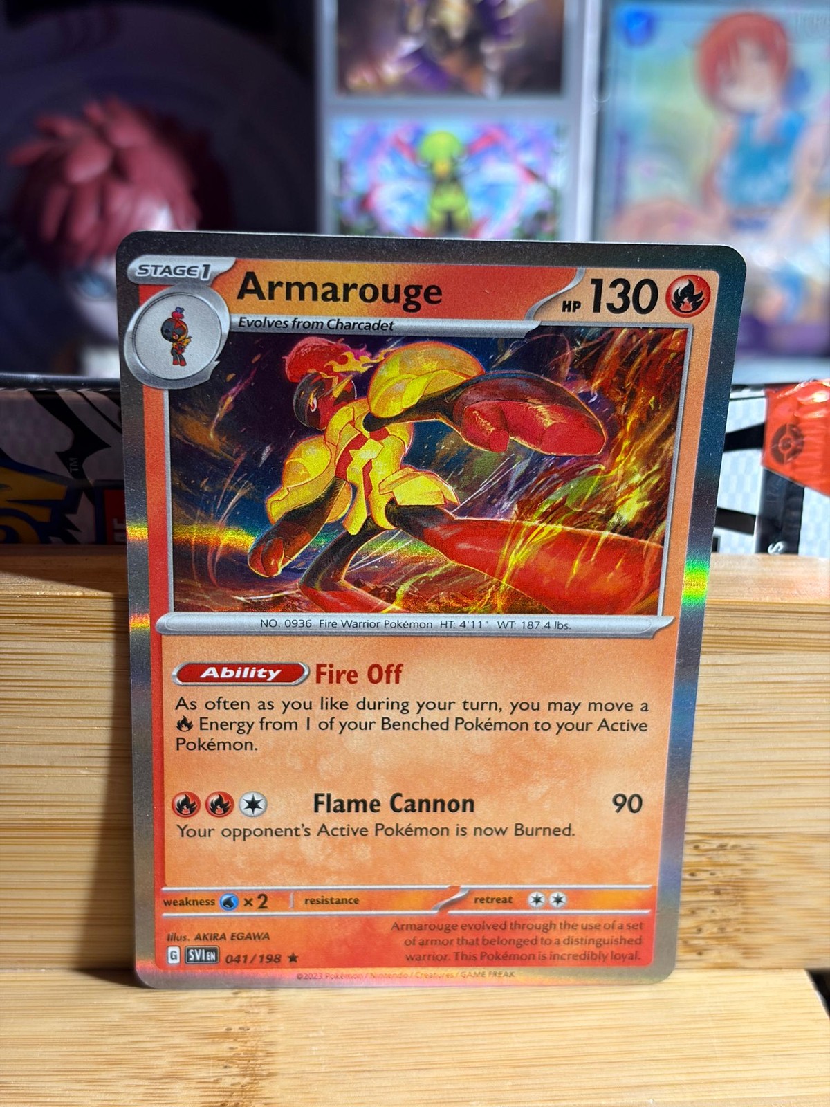 ARMAROUGE 041/198 Scarlet & Violet Rare Holo Pokemon TCG Near Mint