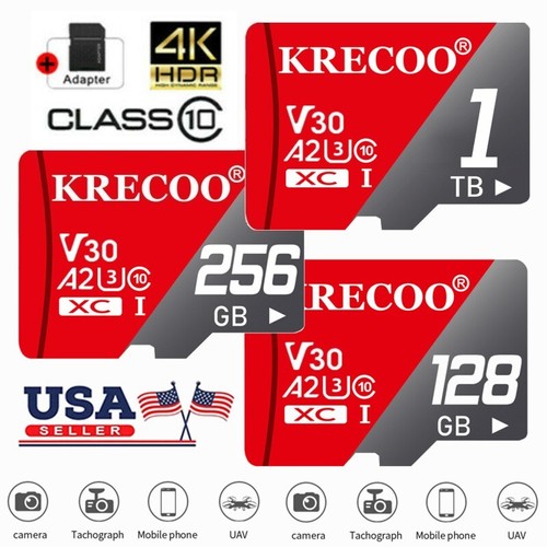 Micro SD Memory Card 128GB 256GB 1TB Class10 U3 Flash TF Card for Dash Cam Lot