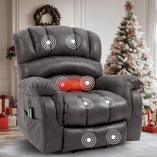 Large Electric Power Lift Recliner Massage Chair w/Extended Footrest for Elderly