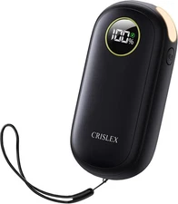 Hand Warmers Rechargeable, Dual-Sided Heating with LED Display, Flashlight, 4 He