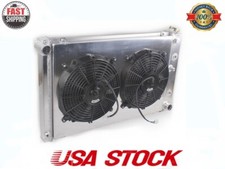 For Chevy Camaro 78-87 Monte Carlo G-body Caprice 4-row Radiatorshroud2fans