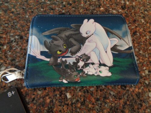 How To Train Your Dragon Toothless & Light Fury Babies Zip Wallet Loungefly NWT