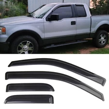 Fit for 2004-2014 Ford F150 Super Cab Smoke Window Vent Visors Sun Rain Guards