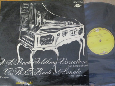 LPX 1151 Bach Goldberg Variations / C.P.E. Bach Sonata No. 2 / Jozsef Gat