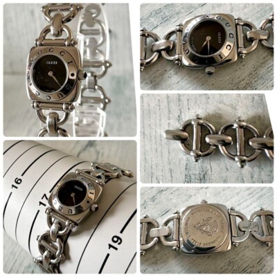 GUCCI Watch 6400L Black Ladies Used From Japan Check description