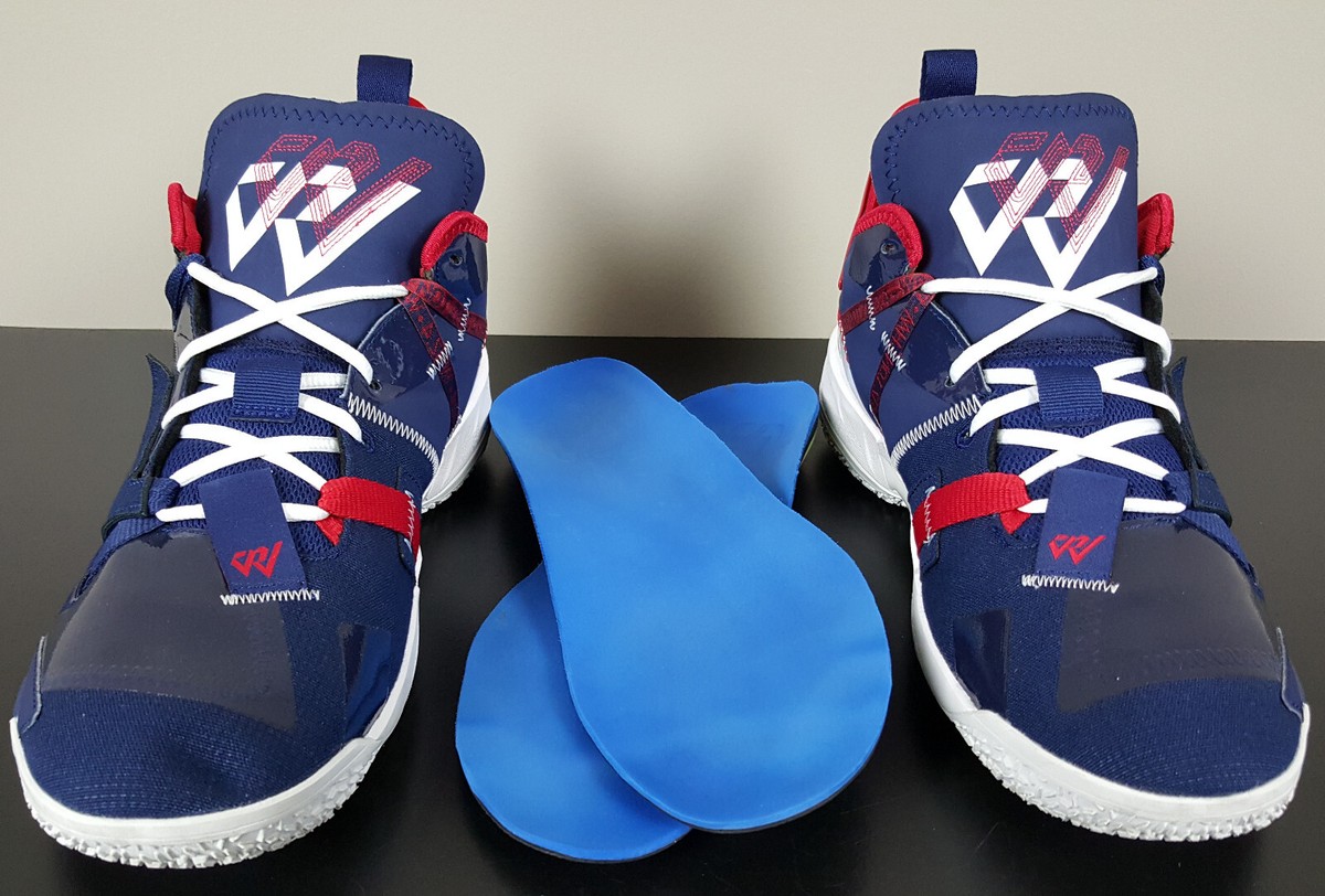 JORDAN WHY NOT ZER0.4 USA REGGIE BULLOCK WORN BLUE RED RARE DD4887