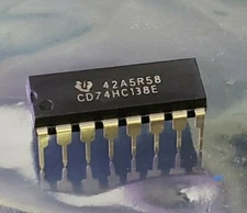 TI CD74HC138 3-to-8 Line Decoder / Demultiplexer 16 pin DIP