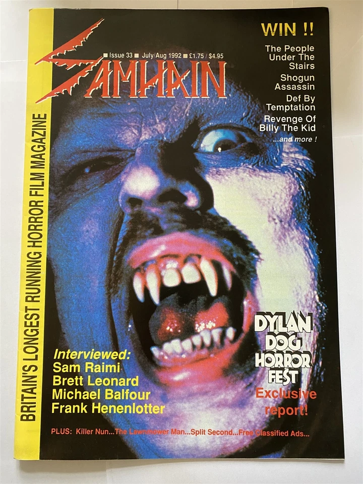 SAMHAIN #33 UK Horror Magazine - 1992 VF