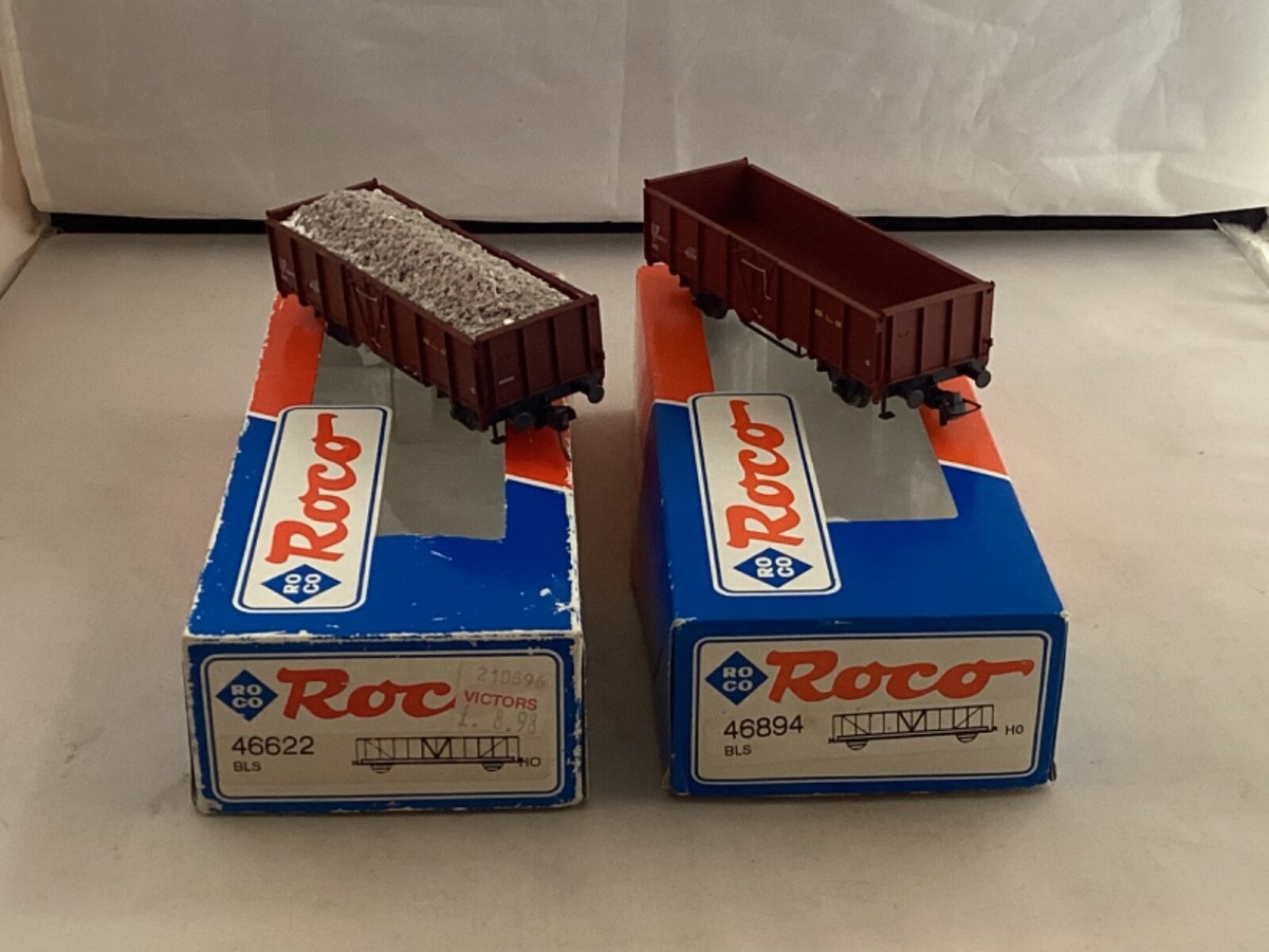 Lot De 3 Wagons Roco Ho - BLS 46622 - Neuf En Boîte - Modélisme Ferroviaire