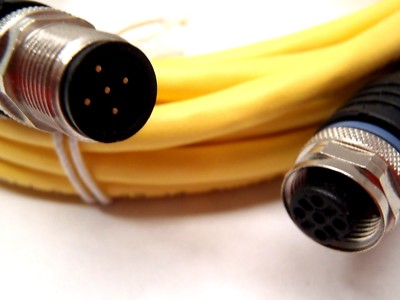 Leoni Megaline D1-20 SF/U 30V Cordset 5 Pin Male Female Connectors