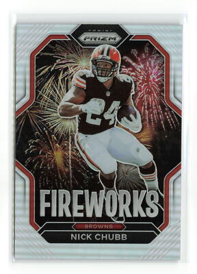 NICK CHUBB #F-12 2022 PANINI PRIZM BROWNS FIREWORKS SILVER