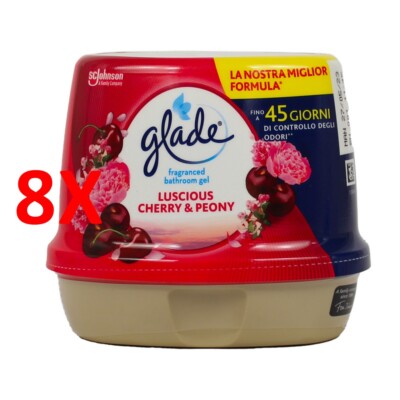 8 X Glade Gel Bagno Luscious Cherry & Peony 180 Gramm