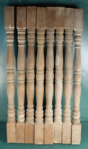 Vintage Turned Wood Stair Spindles 35” x 2 3/8” - Lot of 8 - Picture 2 of 9
