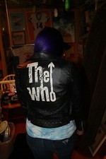 The Who Wilson's Leather Rocks Women's Medium Black Studded Biker Leather Jacket