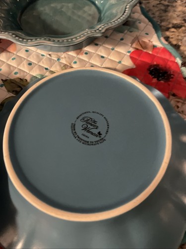 4er Set Pionierin Paige blau Denim türkis Suppenschüsseln 8,25" Keramik - Bild 4 von 4