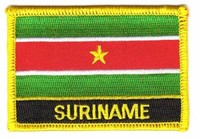 Flaggen AufnäHer Patch Surinam Schrift Fahne Flagge