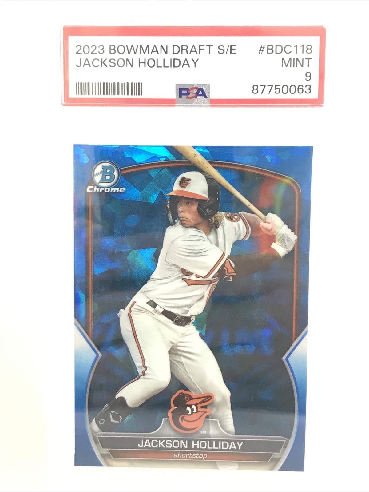 2023 BOWMAN DRAFT SAPPHIRE Jackson Holliday RC #BDC-118 PSA 9