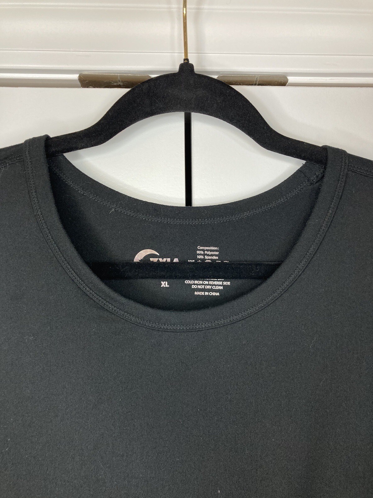 Zyia Active Basic Black Short Sleeve Stretch T-Sh… - image 3