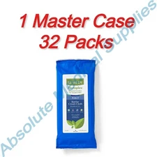 *32-Packs* Medline Remedy Phytoplex 4-in-1 Barrier Cream Cloth Wipes MSC092508