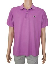 LACOSTE Purple Classic Piqu  Short Sleeve Polo Shirt Sz 6 / XL