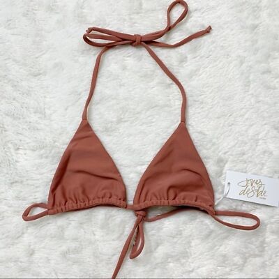 NWT Joues de Sable Alexa String Bikini Top in Wild Ginger Women's Sz S