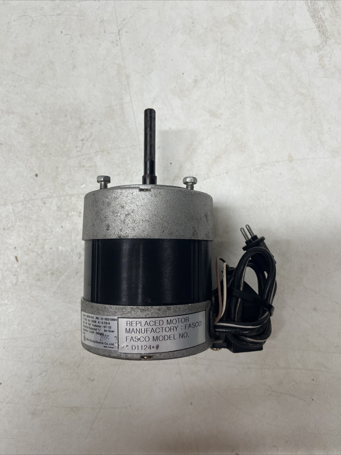 Turbo Air 31-00210804 Fan Motor, Evaporator MFM-610 115v CW .7amp 250v .6amp