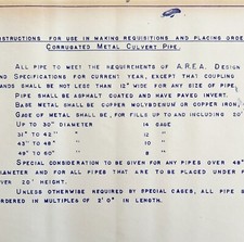 1955 Railroad Bangor Aroostook Metal Culvert Pipe Order Inst Blueprint B2 DWDD15