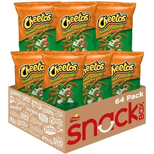 Crunchy Cheddar Jalapeno Cheese Flavored Snacks, 2 Ounce (Pack of 64)