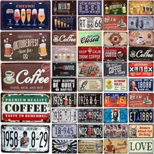 Beer Vintage Metal Tin Sign Retro Poster Plaque Art Garage Coffee Bar Cafe Decor