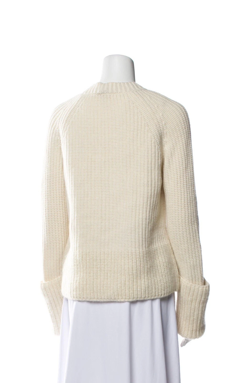 MAGLIONE MONCLER largo calibro bianco sporco avorio taglia S