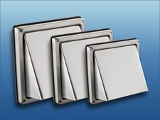 Edelstahl Lüftungshaube Ablufthaube Wetterschutzgitter mit Rückstauklappe