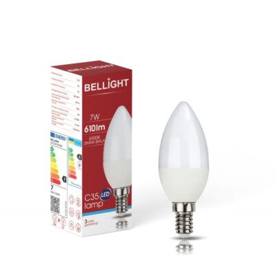 LED E14 C35 Kerzenform 7W = 60W 230V  Leuchtmittel 610lm 360° Kaltweiß 6500K