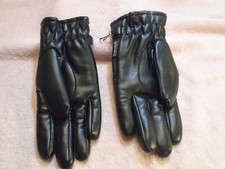 Black Leather Thinsulate Lined Gloves Womens ...