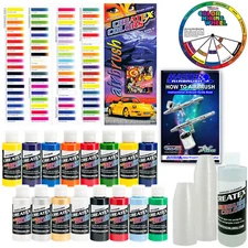 Createx Super 16 Colors 2oz Starter Airbrush Paint Kit - Hobby, Craft, Art