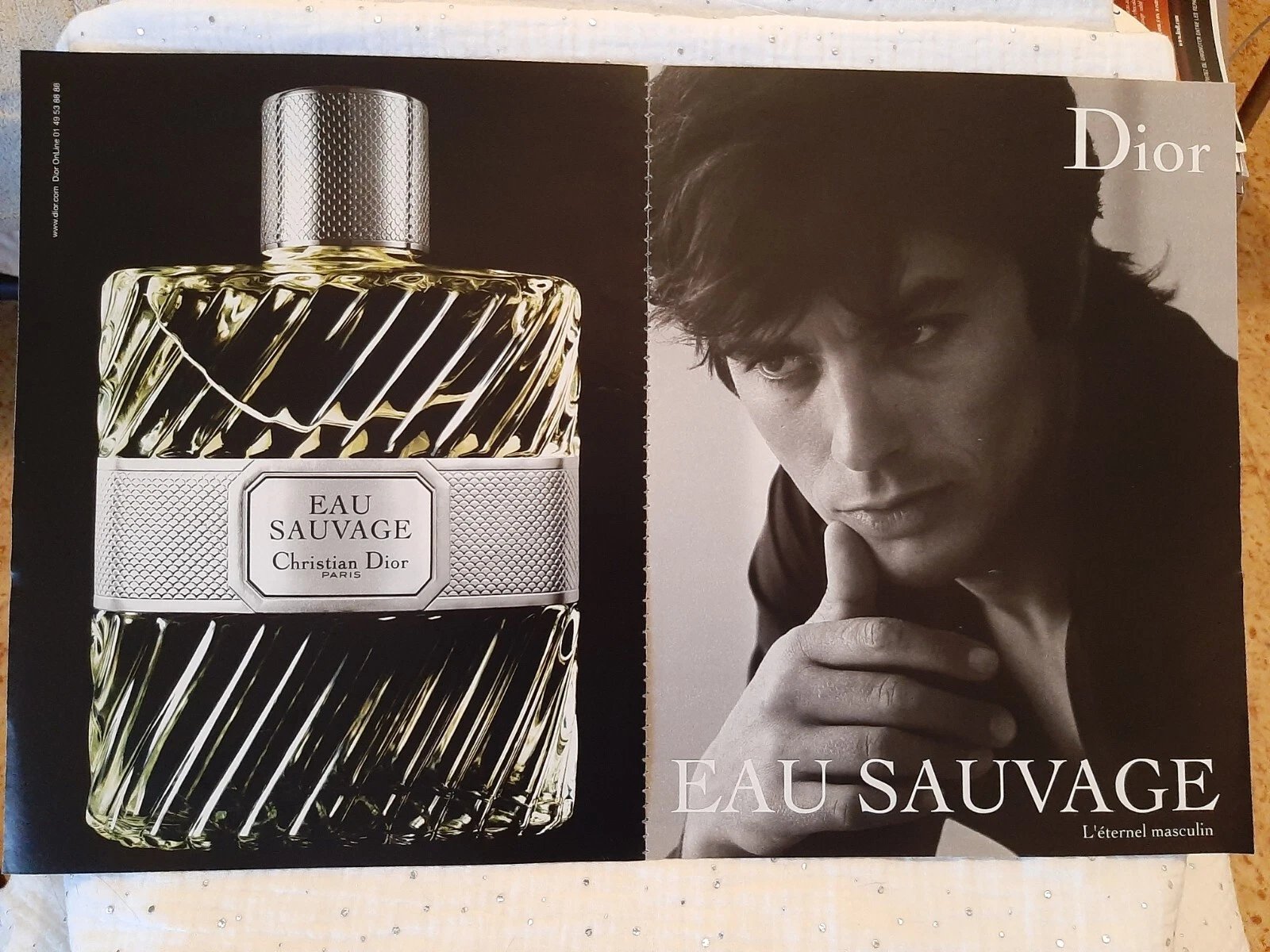 Publicité papier Parfum. Perfume Ad C. Dior Eau Sauvage de 2009