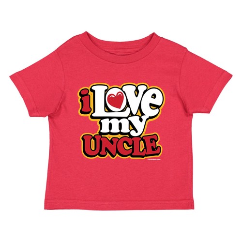 XtraFly Apparel Youth Toddler Love My Uncle Boy Girl Kids Child Crewneck T-Shirt - Picture 9 of 10