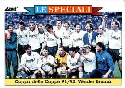 1993 Score # 11 The Special Cup Werder Bremen Card Figure
