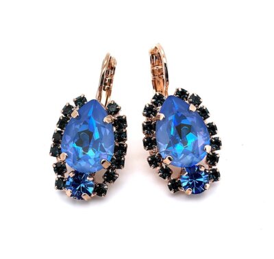 Earrings by Mariana Woman Glamorous Ocean and Montana Swarovski Crystals